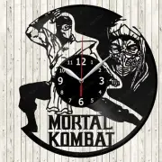 Mortal Kombat Vinyl Record Wall Clock Decor Handmade 1216