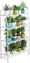 Plant Display Stand 4 Tier Metal Plant Holder for Indoor Multiple Plants Display Rack loor Standing Plant Rack Planter Modern Flower Holder Pot Holder Simple Ladder Frame Practical Storage R