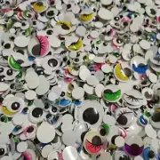 300pcs - Adhesive Colored Eyelashes - Plain & Coloured Joggle Wiggly Eyes
