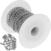 GETAJGHSD Electroplated Iron Bead Chain Necklace Bead Chain Stainless Steel Ball Beaded Chain Feet Ball Bead Chain Flower Pot Chains Chain Jewelry Making DIY Beaded Link Bracelet Chain