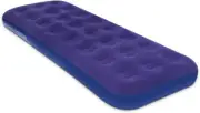 Portable Single Size Air Mattress Blow Up Bed for Tent Camping Travel Blue