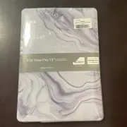 MacBook New Pro 13” purple marble design shell case
