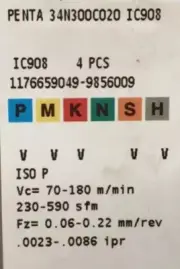 ORIGINAL USER TOOLS 4PCS PENTA34N300C020 IC908