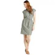 Time and Tru Women's Short Sleeve Utility Shirt Dress Size M Sea Turtle --Z3--