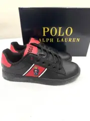 POLO RAULPH LAUREN, KIDS, QUILTON SNEAKERS COLOR BLK/RED/WHT, JUNIOR SIZE 7