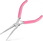 LEONTOOL 6-Inch Small Needle Nose Pliers for Jewelry Making Precision Extra Long Needle Nose Pliers Smooth Jaws Jewelry Pliers for Bending Wire and Small Object Gripping Jewelry Making Tools