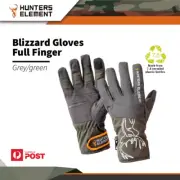 Hunters Element Waterproof Durable Blizzard Gloves Full Finger Grey/green