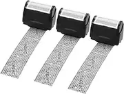 uxcell Identity Theft Protection Roller Stamps, 3 Pack Wide Confidential Roller Stamp Guard Your ID Roller for Address Security Privacy Protection, Black