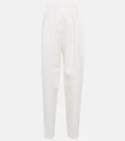 [Magda Butrym] Magda Butrym Silk and wool tapered pants AU 14 white