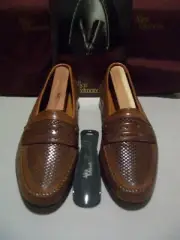 New 1st Quality Allen Edmonds Novara 7.5 D brown/bourbon wicker/calf leather