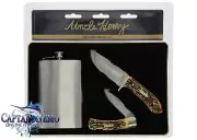 SCHRADE UNCLE HENRY LIMITED EDITION GIFT SET WITH FLASK COLLECTOR TIN 1130012