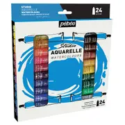 24pc Pebeo Watercolour Paints Set 12ml Creative Art Painting Complete Kit