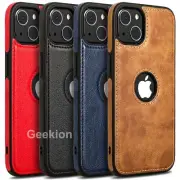 For Apple iPhone 16e 15 14 Plus 13 12 11 Pro X Max Case Leather Shockproof Cover