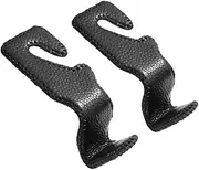 iplusmile 2 Pcs Vehicle Seat Back Hooks Durable Cowhide Automotive Seat Hangers Space Saving Organizers for Bags Umbrellas Easy to Install Car Accessories