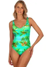[Baku] Cocos Islands D-E Cup One Piece Swimsuit in Sea green