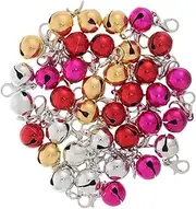 Happyyami 36Pcs Colorful Pet Collar Bells for Dogs Cats DIY Iron Bells for Keychains Soft Sound Comfortable Chime for Pet Collars Decorations Accessories