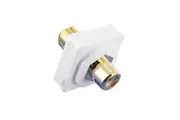 White RCA to F-Type Plug suits White Clipsal Wall Plate Wallplate DIY