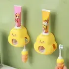 No Punching Toothpaste Squeezer Cartoon Toothbrush Holder for Bathroom