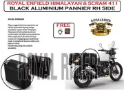 ROYAL ENFIELD HIMALAYAN & SCRAM BLACK ALUMINIUM PANNIER RH / FREE OIL FILTER (for: Royal Enfield)