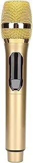 gernie Wireless Microphone, Gold, Handheld, Battery Operated, Digital, PA System, Speech, Wedding, Church, Karaoke, Public Speaking, Events, 50m Range, 6.35mm & 3.5mm Compatible, Plug and Play