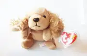 TY BEANIE BABY BABIES ORIGINAL SPUNKY COCKER SPANIEL PE NO STAMP ERRORS RETIRED