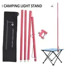 Portable Camping Table Folding Lamp Pole for Picnic Hiking Backpacking Fishing