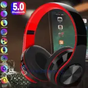 Wireless Bluetooth 5.0 Headphone Noise Canceling Over Ear Stereo Headset w Mic