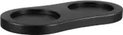 CIYODO Grinder Slot Rest Grinder Rest Kitchen Condiment Holder Base Grinder Tray Display Kitchen Grinder Tray Wood Black