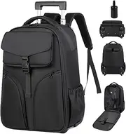 Vacuum Travel Backpack with Pump, 30L Trolley Backpack with Wheels, Vacuum Seal Backpack for Travel Business Trip, Vacuum Compression Laptop Backpack for Women & Men, Waterproof