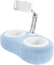 Tablet Pillow Stand with Axis Arm Foldable,with Degree Rotation Flexible Phone Holder for Home Reading Phones Live Broadcast, Light Blue