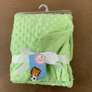 Kolaco Light Green Cozy Textured Fleece Baby Blanket NWT