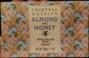 Crabtree & Evelyn ALMOND and HONEY Triple Milled Soap 7oz. Jumbo Size