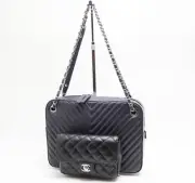 New CHANEL V Stitch Shoulder Bag Camera Case Matlasse