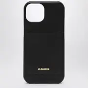 [Jil Sander] Black iPhone 15 Pro cover with logo One size Black