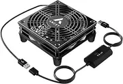 ANEXT USB Router Fan, include 1000mm Extension Cable with 3-Speed adjustable, Cooling Case Fan for Receiver DVR Xbox TV Box Router 120mm x 25mm 5V USB Power