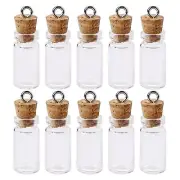 10 Pcs 3ml Clear Glass Jar Bottles Tiny Vials Cork Stoppers for Crafts