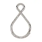 Bulk Gunmetal Black Fancy 37x18mm Key Chain Jewelry Split Ring Findings 10 pcs