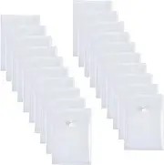 CRASPIRE 20Pcs Clear Die & Stamp Storage File Bag Plastic 6.7x4.7x0.3In Document Folders A6 Pockets Transparent Envelopes Waterproof with Snap Button Closure Holder for DIY Scrapbooking Card Craft