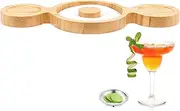 Cocktail Rimmer | Margarita Salt Sugar Drink Container Wooden,Bartender Practical Tools Cocktail Accessories for Home & Party Use