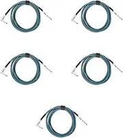 ifundom 5pcs Guitar Cable Guitar Patch Cable Noise Reduction for Electric Instruments