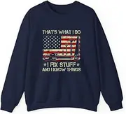 [VidiAmazing] That's What I Do I Fix Stuff and I Know Things US Flag ds062 T-Shirt