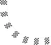 Kisangel Checkered Racing Flag String Banner for Party Decorations Race Theme Events and Sports Matches for Lawn Garden and Photoshoots Each