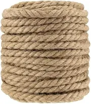 Garden Twine,String, 30MM Natural Jute Rope 10m Twisted Hemp Rope Twisted Manila Rope for Crafts Tug of War Rope Luggage Twine(30MM 5M)