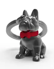 Metalmorphose Miniature 3D Metal Keychain - Bulldog, Whitehill MTM253-02