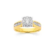 18ct Gold Diamond Cluster Ring