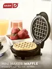 Waffle maker mini Dash DMW001BK Machine 4 inch Black & DMS001SL