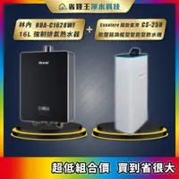 在飛比找蝦皮購物優惠-林內 RUA-C1628WF 16L強制排氣熱水器 + Ca