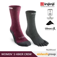在飛比找momo購物網優惠-【Injinji】Hiker 女 羊毛中筒健行襪-外襪+內襪