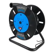 Heavy Duty Extension Cord Storage Reel 4 Grounded Outlets 10A Circuit Breaker...