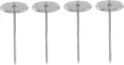 BESTYASH 4Pcs Stainless Steel Flower Nail Decorating Tools for Cake Icing for Piping Roses Daisies More Easy to Clean Cake Decorating Supplies